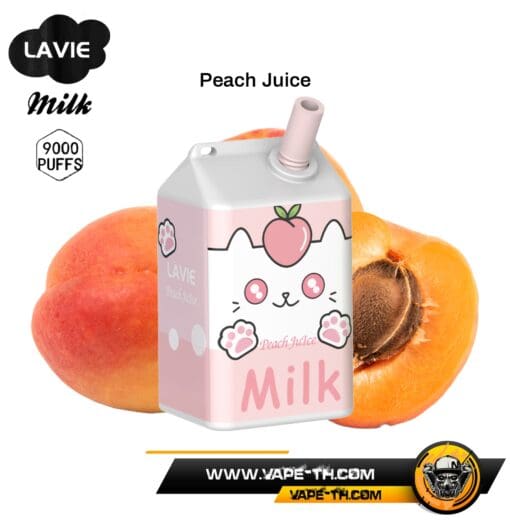 พอตLAVIE MILK 9000PUFFS Peach Juice