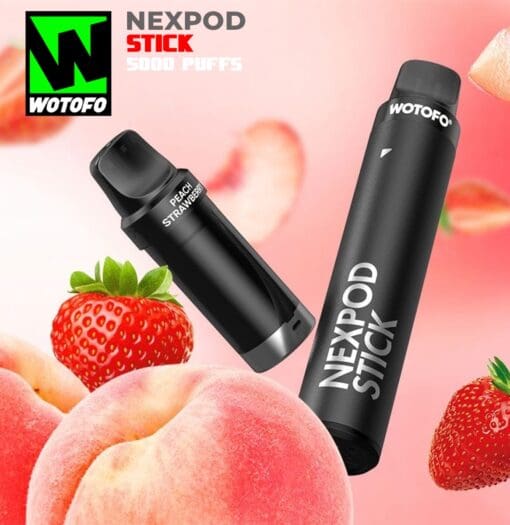 Nexpod Stick 5000 Puffs พอตเปลี่ยนหัวได้ Peach Strawberry