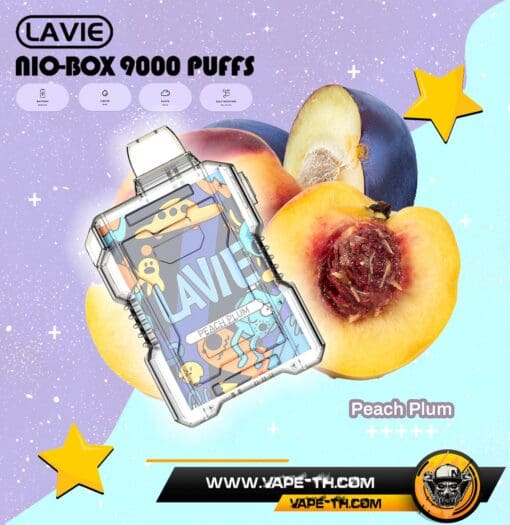 LAVIE NIO BOX 9000 PUFFS Peach Plum