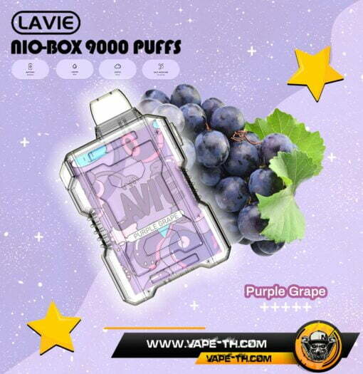 LAVIE NIO BOX 9000 PUFFS Purple Grape