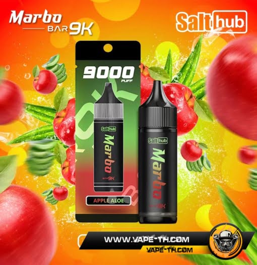 รสชาติMarbo Bar 9000Puffs Apple Aloe